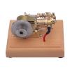 Mini Hit & Miss Gasoline Engine Model - Brass/Stainless Steel Desktop Engine with Speed Limit & Exposed Gears for Collectors, Education Display Gifts view 4