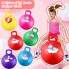 Threan 6 Pcs Hopper Ball for Kids 3-6, 18 Inch Unicorn Bouncy Ball with Handle Unicorn Jumping Inflatable Bouncing Hopper Carnival Outdoor Toys for Girls Boys Toddler Children Gifts view 3