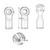 1/5Pcs Metal M4 Link Tie Rod End Ball Joint Linkage Ball Head CCW Thread for RC Crawler Car Airplane Boat DIY Parts RC Car Linkage view 2