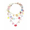 ZYIBPMSJKQCFK Bohemian Multi Layered Heart Shaped Chili Starfish Knotted Necklace,multicolour,78cm view 1
