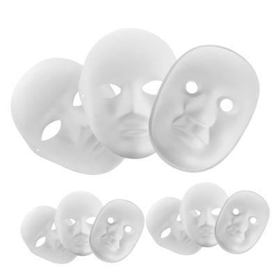 BESPORTBLE 9pcs DIY Paintable White Paper Masks Hand Painted Masquerade Props for Party Carnival Halloween Role Playing with Male Female Peking Opera Faces