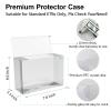 12 Pack ETB Protector Case Compatible with PKMN Elite Trainer Box Protector Cases 0.5mm Thick Plastic Heavy Duty Clear PKMN ETB Case Protector Cover Soft with Protective Film Auto-locking Bottom view 2