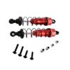 2Pieces Aluminum Oil Filled Shock Absorber Compatible with 1 10 Scale RC Car Models Front Upgrade Parts Compatible with 4WD Hobby Buggy Optima(Red) view 1