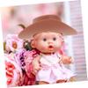 Alipis 20Pcs Miniature Plastic Cowboy Hats Small Brown Doll Hats Crafts Decoration Home Decor Party Props view 4