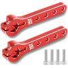 2Pcs 25T Servo Horn 56mm Metal 25 Teeth Extension Arm Compatible with RC Servo Steering Compatible with 100CC Balsa Airplanes Helicopter and Car Models(Red 2pcs) view 1