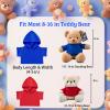 FAHOXUMR 6 Pcs Personalized Teddy Bear Clothes with Name Photo, Custom Stuffed Animal Clothes Fit 8-16inch Stuffed Bear Clothing, Personalized Doll Clothing Make Your Own Plush Doll Shirt view 3