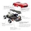 1/28 RC Drift Car Mini, 2.4G Full-Proportional Unique Body RWD Remote Control Sports Car, Electric Dual-Speed Modes RC Racing Cars, Indoor Outdoor Toy Gift -RTR/Standard view 4