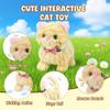 Walking Kitten Toy for Kids, Interactive Electronic Plush Toy with Meows Tail Wagging Head Shaking 2 Speed Modes, American Shorthair Stuffed Animals Gifts for Christmas Birthday Toddlers Yellow 7.5'' view 4