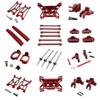 10208 V1 V2 Metal Steering Cup Hub Link Rod Set Compatible with RC Cars Swing Arm Drive Shaft Shock Tower Upgrade Parts(Red) view 1