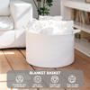 CLHMILY&Z Round Cotton Rope Storage Basket in Living Room, Bedroom, Laundry Room for Toy, Clothes, Blanket, Pillow (White, XLarge(14.2"x22")) view 2