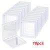 30 Pcs Plastic Film Floating Display Cases  Transparent Units for Storing Jewelry, Necklaces & Collectibles(7x7cm) view 3