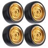 63mm RC Car Metal Hub Drift Tire Alloy Rubber 4Pcs Wheel Accessory Set Fit WPL D12 RC Truck view 2