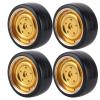 63mm RC Car Metal Hub Drift Tire Alloy Rubber 4Pcs Wheel Accessory Set Fit WPL D12 RC Truck view 3
