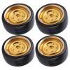 63mm RC Car Metal Hub Drift Tire Alloy Rubber 4Pcs Wheel Accessory Set Fit WPL D12 RC Truck view 4