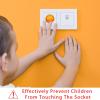 Orange Wave Pattern (1) Outlet Covers Baby Proofing Child Proof Plug Covers for Electrical Outlets Easy Install Outlet Plug Covers view 4