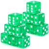 Adecortalk 12 Pcs 19 mm Casino Dice Acrylic Green Translucent D6 Dice 6 Sided with Square w/Rounded Edge for Casino Craps Table Game Night Board Games Teaching Math Supplies view 1