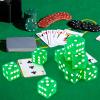 Adecortalk 12 Pcs 19 mm Casino Dice Acrylic Green Translucent D6 Dice 6 Sided with Square w/Rounded Edge for Casino Craps Table Game Night Board Games Teaching Math Supplies view 3