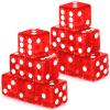 Adecortalk 12 Pcs 19 mm Casino Dice Acrylic Red Translucent D6 Dice 6 Sided with Square w/Rounded Edge for Casino Craps Table Game Night Board Games Teaching Math Supplies view 1