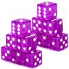 Adecortalk 12 Pcs 19 mm Casino Dice Acrylic Purple Translucent D6 Dice 6 Sided with Square w/Rounded Edge for Casino Craps Table Game Night Board Games Teaching Math Supplies view 1