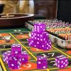 Adecortalk 12 Pcs 19 mm Casino Dice Acrylic Purple Translucent D6 Dice 6 Sided with Square w/Rounded Edge for Casino Craps Table Game Night Board Games Teaching Math Supplies view 4