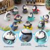 Macarrie 20 Pcs Mini Penguin Figurines Cute Penguin Characters Toys Collection Playset Christmas Winter Cartoon Figures Cake Decoration for Boy Girl Birthday Landscape Party(Elegant Style) view 3