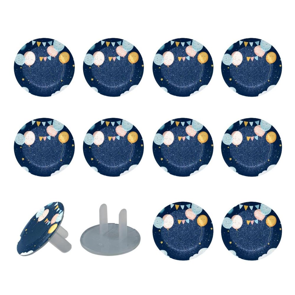 Birthday Party (1) Outlet Covers (12 or 24 Pack) - Child Safety Electric Plug Protectors to Prevent Power Shock