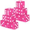 Adecortalk 12 Pcs 19 mm Casino Dice Acrylic Rose Red Translucent D6 Dice 6 Sided with Square w/Rounded Edge for Casino Craps Table Game Night Board Games Teaching Math Supplies view 1