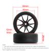 1/10 RC On-Road 64x26mm Tires & Wheels Set: Slick Rubber Tires + 12mm Hex Rims - Fits Traxxas Rally, Tamiya XV-01/XV-02, TT-01/TT-02, HPI RS4 - Drift/Race (4Pcs) (White) view 2
