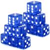 Adecortalk 12 Pcs 19 mm Casino Dice Acrylic Blue Translucent D6 Dice 6 Sided with Square w/Rounded Edge for Casino Craps Table Game Night Board Games Teaching Math Supplies view 1