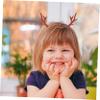 CATIEBYE 100pcs Flocking Deer Antlers Hair Clips DIY Accessories for Costume Party Festival Carnival Brown Antlers Headband Craft Decorations and Lightweight view 3