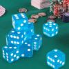 Adecortalk 12 Pcs 19 mm Casino Dice Acrylic Light Blue Translucent D6 Dice 6 Sided with Square w/Rounded Edge for Casino Craps Table Game Night Board Games Teaching Math Supplies view 3