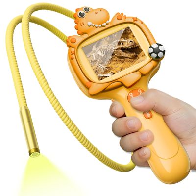 Dinosaur Borescope Snake Camera Toy: Kids Outdoor Toy Kits, Camping Exploration Portable Toy with Lights & 2.4" Screen, Educational STEM Birthday Gift for Boys & Girls 4 5 6 7 8 9 10-Year-Old
