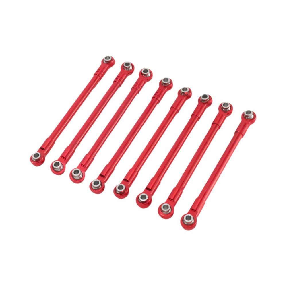 Colaxi 8X RC Car Chassis Link Rod Replaces Lightweight High Performance RC Model Car Accessories Metal for 1:12 H12Y H12P, Red