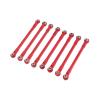 Colaxi 8X RC Car Chassis Link Rod Replaces Lightweight High Performance RC Model Car Accessories Metal for 1:12 H12Y H12P, Red view 1