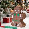 Birchio Christmas Gingerbread Man Pinatas Bundle with a Blindfold and Bat (Small Size 16.5x12.5x4 Inches), Holiday Theme Piata, Christmas Party Supplies, Xmas Piata, Party Decoration Games view 3