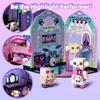 GobiDex Magnetic Doll House Playset for Girls, STEM Toddler Toys with 4 Scenes, Figures, Pets & Stickers  Great Birthday Gift for Kids Pretend Play view 4
