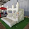 15x15FT White Inflatable Bounce House with Clear Ball Columns  100% PVC Commercial Grade Bounce House for Birthday, Wedding & Events, Durable White Castle - Style Jumper view 3