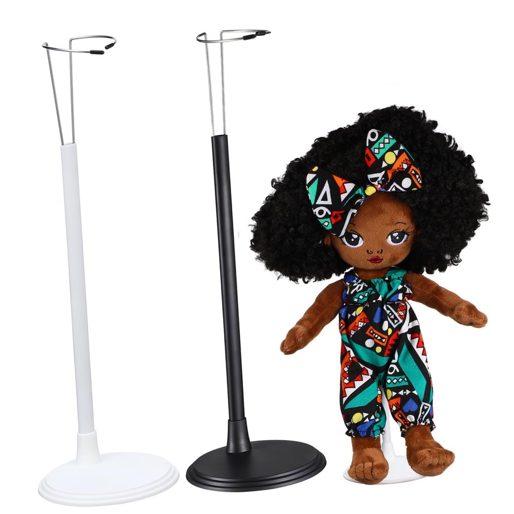 QUMIIRITY 3 Pcs Doll Display Stands PVC Height with Slip Base Stable Support Figures Puppets and Dress Display Holder
