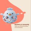 2-in-1 Baby Teething Rattle Toy, Sensory Grasping Teether for Infants 3-12 Months, 100% Food-Grade Silicone, Easy to Hold, Soothing & Developmental, BPA Free view 2