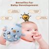 2-in-1 Baby Teething Rattle Toy, Sensory Grasping Teether for Infants 3-12 Months, 100% Food-Grade Silicone, Easy to Hold, Soothing & Developmental, BPA Free view 3