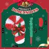 Birchio Christmas Candy Cane Pinatas Bundle with a Blindfold and Bat (Small Size 17x11x4 Inches), Holiday Theme Piata, Christmas Party Supplies, Xmas Piata, Party Decoration Games view 2