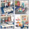 Doloowee Kids Kitchen Playset - Kitchen Toy for Toddlers 3-5 with 40+ Accessories, Toy Kitchen Set for Kids Ages 4-8, Pretend Toy for Kids Girls Boys view 2