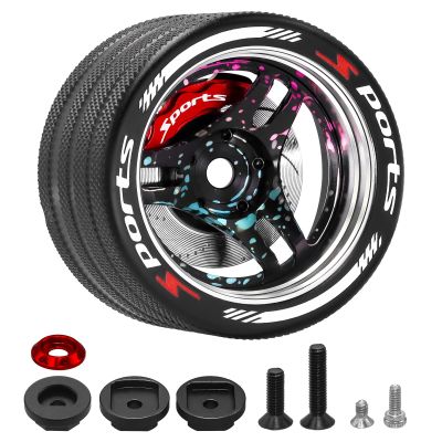 GOUPRC Upgrade Metal RC Hand Wheel Remote Control Steering Wheel with Brake Disc Brake Caliper for SANWA MT4/MT5/M12/M17 Flysky NB4Series WFLY X9Series RC Remote Control with Replacement Adapter