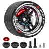 GOUPRC Upgrade Metal RC Hand Wheel Remote Control Steering Wheel with Brake Disc Brake Caliper for SANWA MT4/MT5/M12/M17 Flysky NB4Series WFLY X9Series RC Remote Control with Replacement Adapter view 1