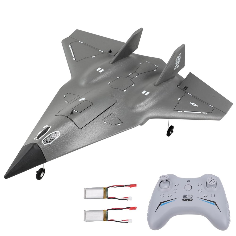 Dodoore RC Plane 4 Channel Remote Control Airplane, SR-72 Reconnaissance Aircraft Model Foam Plane, 2.4GHz RC Fighter Jet with 6 Axis Gyro for Beginners (2 Batteries)