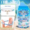 Landical 64 Pieces Summer Beach Bracelet Bulk Surfer Beaded Bracelets Stackable Clay shell Seashell Starfish Friendship Party Favor Pack Jewelry Outfits for Women Goody Bag Fillers view 3