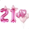 40 Inch Big Pink 21 Birthday Balloon for Women, Foil Mylar Helium Pink 21 Balloon Number for Girls 21th Birthday Decorations, Party Decorations Celebrations Party Supplies, Favors, Backdrops view 1