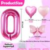 40 Inch Big Pink 21 Birthday Balloon for Women, Foil Mylar Helium Pink 21 Balloon Number for Girls 21th Birthday Decorations, Party Decorations Celebrations Party Supplies, Favors, Backdrops view 2