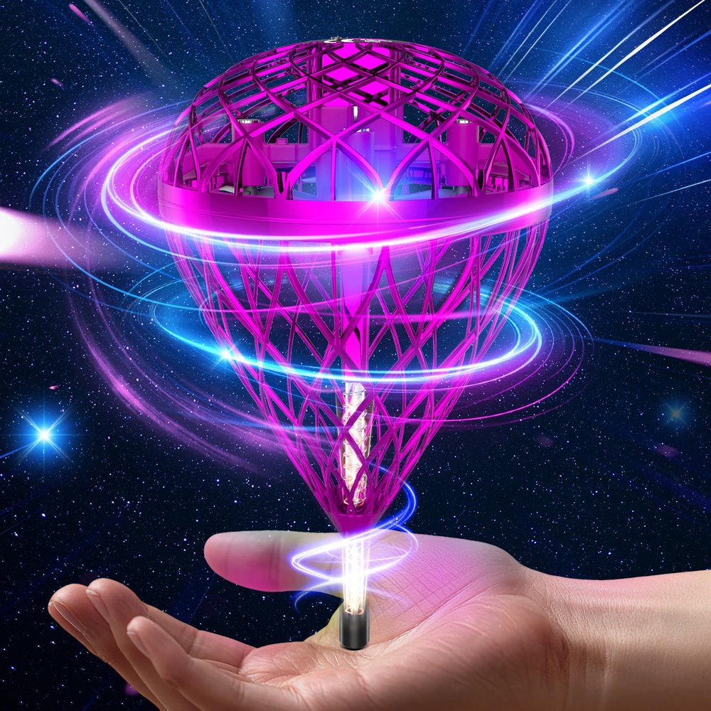 Flying Bouncing Ball Toys 2026 - Cosmic Galaxy Hove Orb Ball Hand Controlled Leap Drone with LED Lights, 3D Flips Cool Spinner Outdoor Indoor Toy Gifts for 6 7 8 9 10+ Year Old Boys Girls Teens Adults