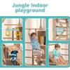 5-in-1 Indoor Playground Swedish Ladder Jungle Gym with Swing,Pull-Up Bar,Rope Ladder,Climbing Wall,Slide and Gymnastic Rings for Kids Ages 4-8 view 2